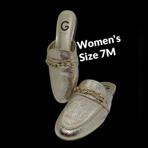 GUESS Gold Slip-On Loafers Women's Size 7